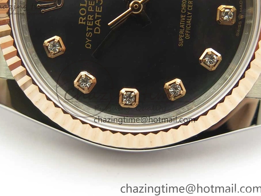 Best AAA Replica Sites 116231 Bracelet Diam on GMF Dial Wrapped 904 3274 SS RG Black FashionForward 36mm SS Wrapped Jubilee A DateJust MOP RG 0121